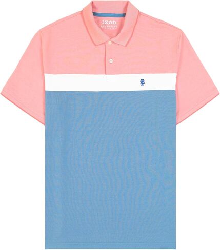 IZOD Men's Big and Tall Advantage Performance Short Sleeve Stripe Polo Shirt in Saudi Arabia