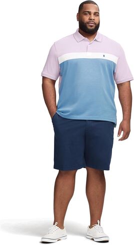 IZOD Men's Big and Tall Advantage Performance Short Sleeve Stripe Polo Shirt in Saudi Arabia