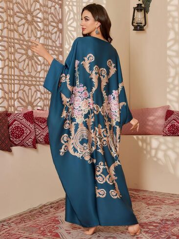 Prodesign Kaftan Dresses for Women - V -neck batwing caftans caftans Robe Retbe Retbe Up Loungewear Bathrobe for Daily in Kuwait