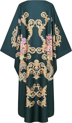 Prodesign Kaftan Dresses for Women - V -neck batwing caftans caftans Robe Retbe Retbe Up Loungewear Bathrobe for Daily in Kuwait