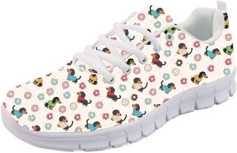 Forchrinse Hawaiian Hibiscus Leaves Lightweight Running Shoes Non Slip Soft Walking Shoes Casual Athletic Shoes in Saudi Arabia