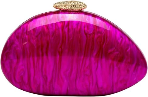 Women Acrylic Clutch for Women Evening Handbag Lipstick Bag for Wedding Play Prom Cocktail Cocktail Semi-Round in Kuwait