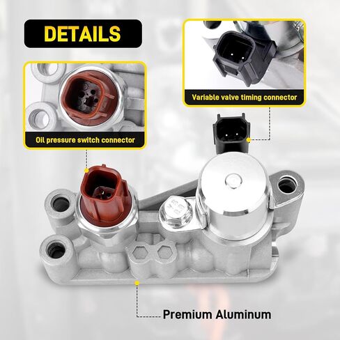 Variable Valve Timing Solenoid Compatible with Honda Acura 2008-2017 Odyssey, 2009-2015 Pilot, 2008-2012 Accord, 2010-2011 Accord Crosstour, 2012 Crosstour, 2013-2015 RDX 3.5L V6 Replace#918-056 in Saudi Arabia