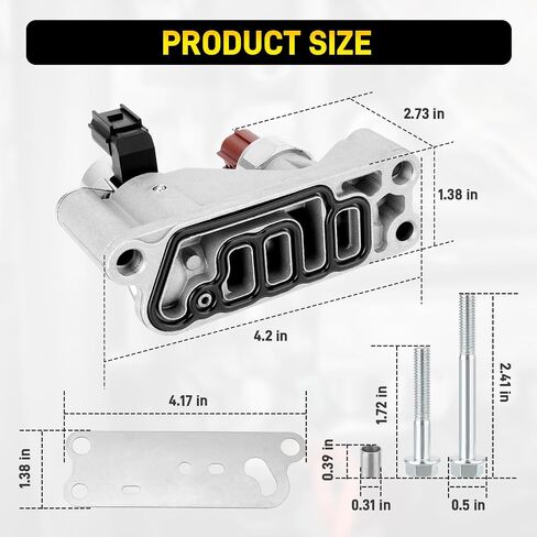 Variable Valve Timing Solenoid Compatible with Honda Acura 2008-2017 Odyssey, 2009-2015 Pilot, 2008-2012 Accord, 2010-2011 Accord Crosstour, 2012 Crosstour, 2013-2015 RDX 3.5L V6 Replace#918-056 in Saudi Arabia