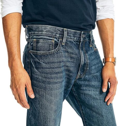 Nautica mens Nautica Authentic Loose Denim Jeans, High Sea Tide Wash, 30 US in Saudi Arabia