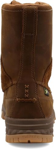 Twisted X 8-Inch Composite Toe Work Boots for Men, Handcrafted Full-Grain Leather Steel Toe Boots with CellStretch Comfort Technology, Compression EVA Midsole, and Removable Footbed, Distressed Saddle, 11 W in Saudi Arabia