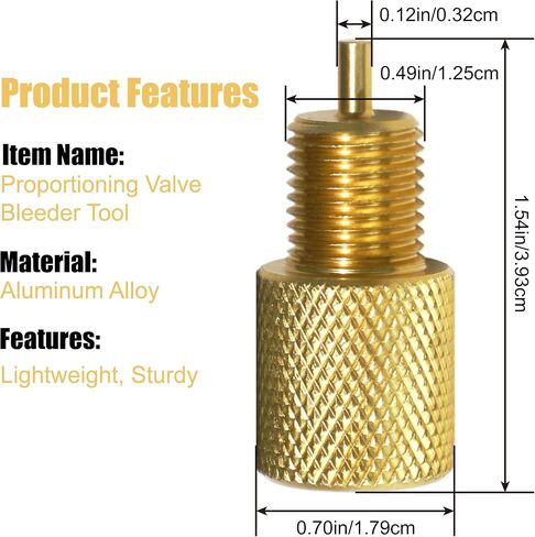 Brake Proportioning Valve Bleeder Tool, Drum Brake Tool Compatible with AC Delco 172-1353 & 172-1371, Disc/DISC and DISC/Drum PV2 PV4, Non-Adjustable GM Combination Valves (Yellow) in Saudi Arabia
