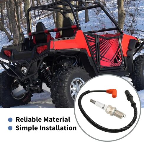 4012889 Ignition Coil Wire Cap and Spark Plug, Replacement for Polaris RZR 800 RZR 4 800 RZR S 800 Ranger Crew 800 2011-2014 Ranger 800 2011-2017, Replaces 3021671 in Saudi Arabia