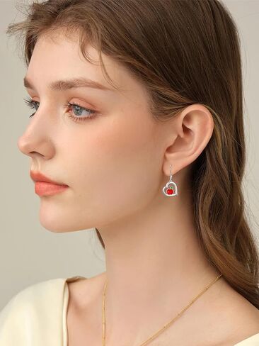 Midari Sterling Silver Back to School Earrings Sterling Silve Heart Themed Music Note/Guitar/Apple/Paint Palette Dangle Drop First Day of School Birthday Graduation Jewelry Gift for Women in Saudi Arabia