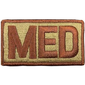US Air Force MED Medical OCP Spice Brown Brassard Patch W/Spice Brown Boarder with Hook Fastener (EA)