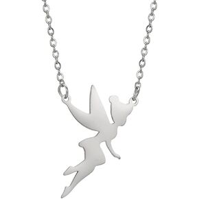 EUEAVAN Fairy Pixie Angel Tinkerbell Pendant Necklace Princess Wendy Exquisite Magical Dancer Ballet Choker Jewelry Fairy Tale Quote Girls