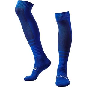 LANSHI Men's Soccer Socks Compression Long Sport High Sock Black Size M US(6-12)