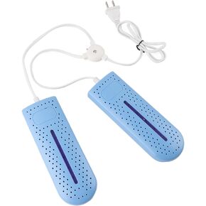 Shoe Dryer, 360° Heating Quick Drying Portable Boot Dryer, No Noise Foot Dryer for Rainy Seasons Winter Travel, Dormitory Eliminate Bad Odor Electric Warmer for Gloves, Socks, Ski Boots(White)
