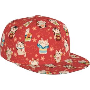 Cute Cartoon Cat Baseball Cap for Men Women Adjustable Trucker Hat for Running Sports Hiking Beach
