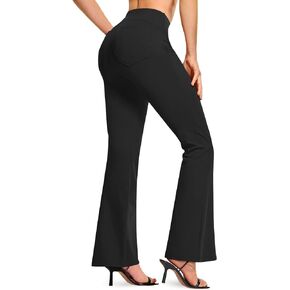 TSLA Women's Yoga & Dress Pants, Office Business Casual Work Slacks, Stretch Straight Leg/Bootcut Pants with 4 Pockets