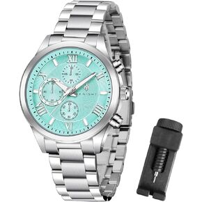 BY BENYAR AKNIGHT Men's Watches Analog Quartz Chronograph 30M Waterproof Luminous Big Face Watches for Men Colourful Fashion Dress Men's Wrist Watches