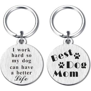 Emideary Gifts for Dog Mom - Best Dog Mom Christmas Keychain - Mothers Day Gift for Dog Mom Women