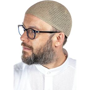 Turkish Muslim Premium Knitting Kufi Hats for Men, Taqiya, Takke, Peci, Islamic Caps, Islamic Gifts, Standart Size