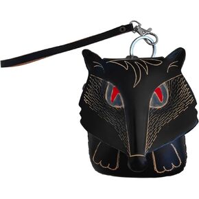 Yzikema 1 Pcs Leather Zipper Coin Purse Fox Shaped Wallet, Wrist Bag,Hand Bag,Coin Organizer, Change Holder,Card Case, Mini Leather Zipper Storage Bag for Women in Kuwait