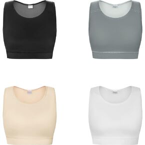 BaronHong High Power Pullover Half Length Chest Binder Bra for Transgender Tomboy FTM Breathable Without Clips