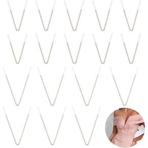 BENECREAT 20 Pcs 2 Styles V-Shaped 201 Stainless Steel Bra Wire, Can Be More Metal Bra Wire, Stainless Steel Bra Wire for Bra Wire Replacement, Suitable for Evening Wear, Swimwear