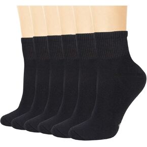+MD 6 Pack Womens Bamboo Viscose Ankle Socks Extra Heavy Full Cushion Quarter Moisture Wicking Hiking Sports Running Socks