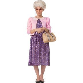 Rasta Imposta Golden Granny Wise Costume Dress Set with Wig for The Granny Girls Women Size S-M
