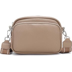 DIVCIDLC Small Shoulder Crossbody Bag with Wide Guitar Strap Camera Purse Handbag Trendy Design