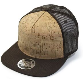 The Vintage Year Cork Square Cotton Flat Visor Mesh/Denim Adjustable Snapback Baseball Caps