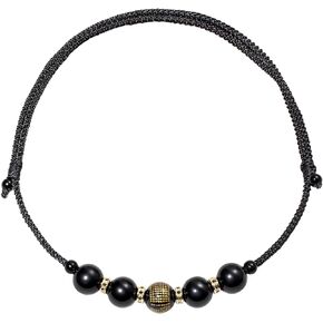 XHUUU Natural Black Obsidian Choker Necklaces for Women Lucky Stone Healing Crystals Gemstone Beads Balance Necklace for Men