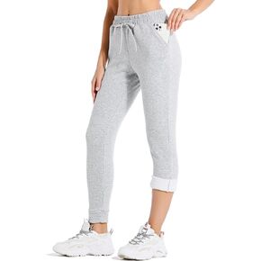Willit Women's Fleece Sweatpants Warm Sherpa Lined Joggers Winter Thermal Athletic Running Lounge Fleece Pants