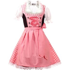 German Dress for Girls Bavarian Dirndl Oktoberfest Children Dress Carnival Halloween Size 2T,4T,6,8,10,12,14