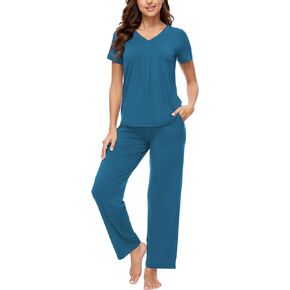 GYS Women's Pajama Set Soft Sleepwear Short Sleeve Pajamas Comfy Pj Sets - Viscose Derived from Bamboo