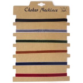 HONBAY 6PCS Fashion Velvet Choker Necklaces Gothic Lolita Chokers Sexy Collar Adjustable Women Necklace