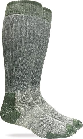 جوارب Carolina Ultimate TALL من صوف ميرينو، فحمي/أخضر، زوج واحد in Kuwait