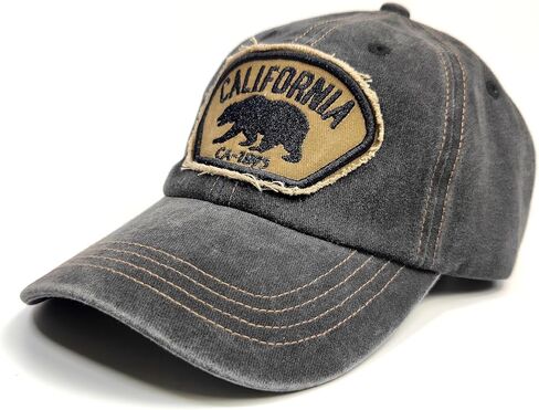قبعة بيسبول من القطن الفاخر المطرزة للجنسين من KTIDE California Bear، قبعات جولف للأب، قبعة بولو قابلة للتعديل للرجال والنساء in Kuwait