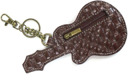 Chala Rock Star Guitar Key Chain Coin Purse Leather Bag Fob Charm New in Saudi Arabia