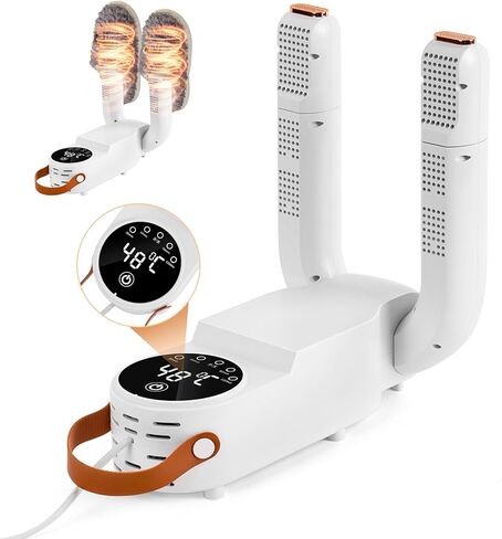 Qonmpcvu Boot Dryer for Work Boots,Portable Glove Dryer & Boot Warmer,Shoe Dryer and Deodorizer,Intelligent Timer,180° Adjustable Dry Rack,Telescopic Rack Folding Design for Ski Boots, Glove, Helmet in Kuwait