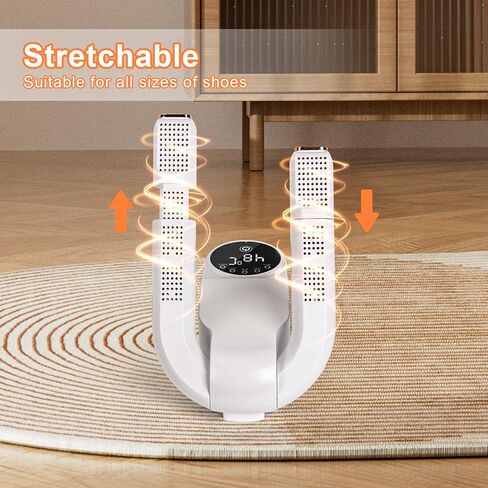 Qonmpcvu Boot Dryer for Work Boots,Portable Glove Dryer & Boot Warmer,Shoe Dryer and Deodorizer,Intelligent Timer,180° Adjustable Dry Rack,Telescopic Rack Folding Design for Ski Boots, Glove, Helmet in Kuwait