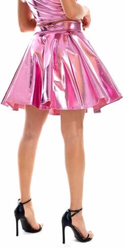 زي REU GLOBAL Space Alien التنكري للنساء، تنورة ثلاثية الأبعاد مع عصابة رأس وإكسسوارات النظارات، فستان تنكري in Kuwait