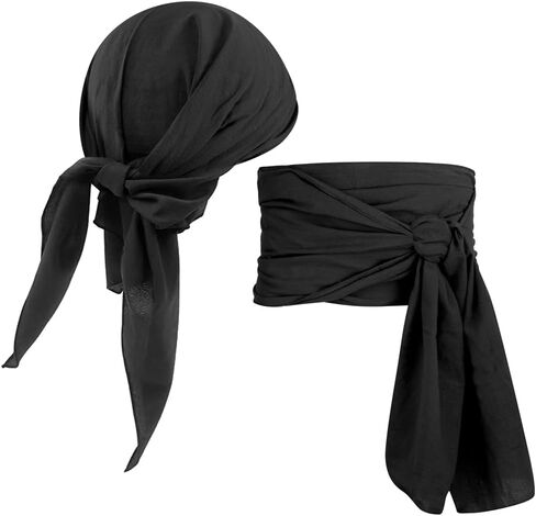 عصر النهضة زي القرصان باندانا وشاح الخصر سلسلة قلادة للنساء الرجال حفلة الهالوين التنكرية in Kuwait