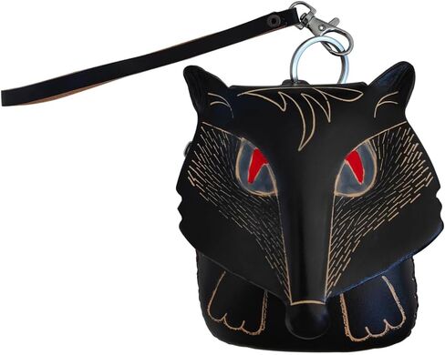 Yzikema 1 Pcs Leather Zipper Coin Purse Fox Shaped Wallet, Wrist Bag,Hand Bag,Coin Organizer, Change Holder,Card Case, Mini Leather Zipper Storage Bag for Women in Kuwait