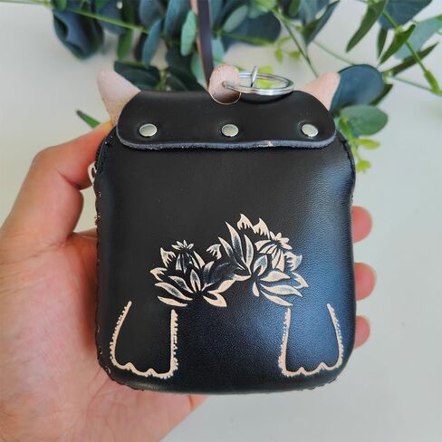 Yzikema 1 Pcs Leather Zipper Coin Purse Fox Shaped Wallet, Wrist Bag,Hand Bag,Coin Organizer, Change Holder,Card Case, Mini Leather Zipper Storage Bag for Women in Kuwait