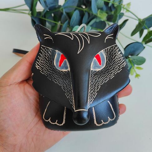 Yzikema 1 Pcs Leather Zipper Coin Purse Fox Shaped Wallet, Wrist Bag,Hand Bag,Coin Organizer, Change Holder,Card Case, Mini Leather Zipper Storage Bag for Women in Kuwait