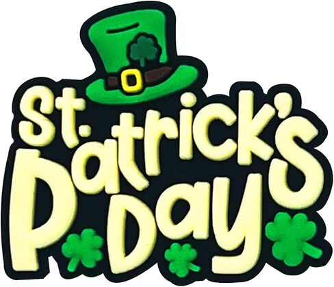 40 PCS St. Patrick's Day Charms for Girls,PVC Green Charms Clover St. Patrick's Day Decorations,Girl Charms for Croc, Bracelet, Jackets, Purses, St. Patrick's Day decor in Saudi Arabia
