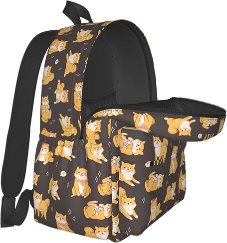 فيهويو شنطة ظهر 17 انش بتصميم كلاب لطيفة شيبا اينو، شنطة ظهر مدرسية للكتب، شنطة كتف كاجوال، كلاب شيبا اينو، 11 × 6.3 × 16.9 انش، حقائب ظهر يومية in Kuwait