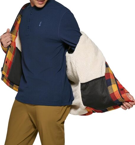 BASS OUTDOOR Men's Wool Blend Sherpa Shacket in Saudi Arabia