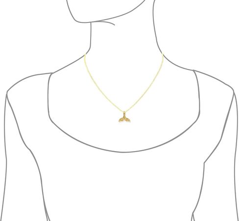 Sterling Silver Plain Whale Tail Pendant Necklace with Chain in Saudi Arabia