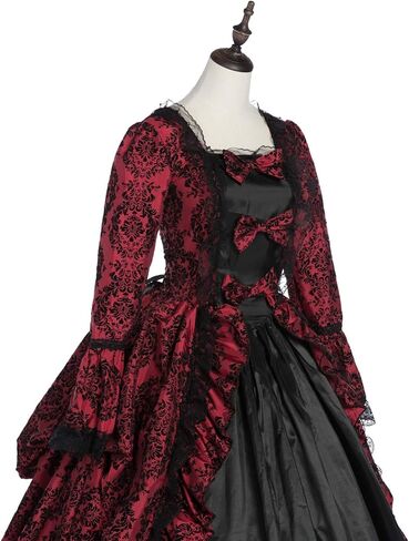 فستان ماري أنطوانيت الأميرة فترة ثوب الكرة إعادة تمثيل فستان المسرح بروكيد الكرة ثوب فساتين الملكة in Kuwait