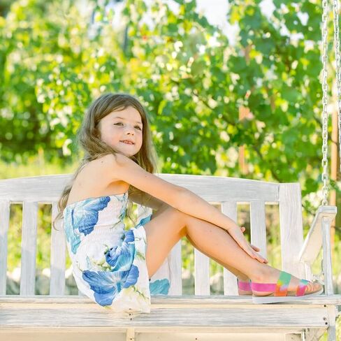 Girls Sandals Open Toe Kids Summer Flat Sandals Casual Fashion Dress Shoes with Elastic Straps in Saudi Arabia